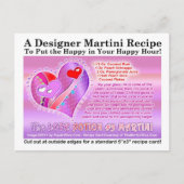 Love Potion Number Nine Valentijn Martini Recept P Feestdagenkaart (Voorkant)