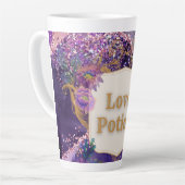 Love potion paarse patroonkunst van Renee Lavoie Latte Mok (Linkerhoek)