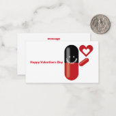 Love Potion Pill Happy Valentine's Day Notitiekaartje (Voorkant / Achterkant in situ)