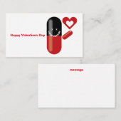 Love Potion Pill Happy Valentine's Day Notitiekaartje (Voorkant / Achterkant)