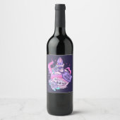 Love Potion Schattige Roze Halloween Potion Fles Wijn Etiket (Voorkant)
