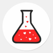 Love Potion (Science) Ronde Sticker (Voorkant)