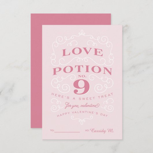 Love Potion Valentijnsdag Card Kaart (Voorkant / Achterkant)