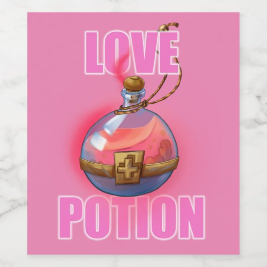 Love Potion Wijn Etiket (Enkel label)