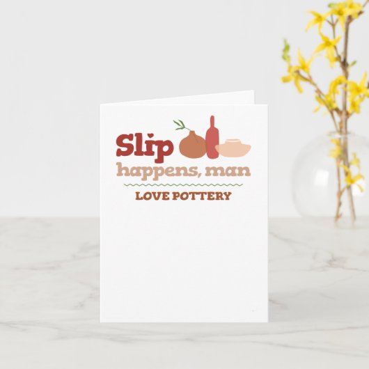 Love Pottery Slip Happens Kaart (Gele Bloem)