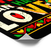 Love powerful than hate black history month unity  poster (Hoek)