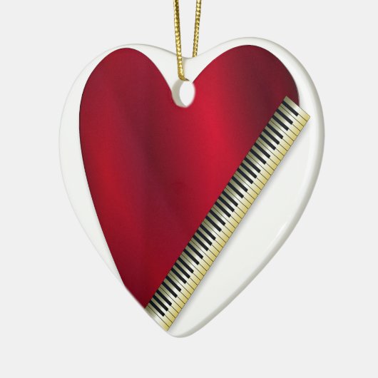 Love Pplay Piano Keramisch Ornament (Links)
