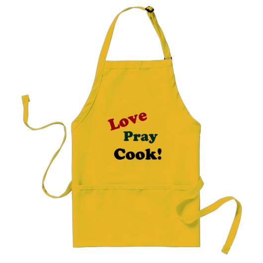 Love Pray Cook Customize it Standaard Schort (Voorkant)