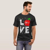 Love Pre K Apple Terug naar school leraar T-shirt (Voorkant volledig)