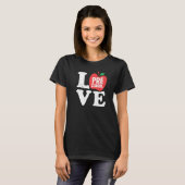 Love Preschool Apple Student Teacher T-shirt (Voorkant volledig)
