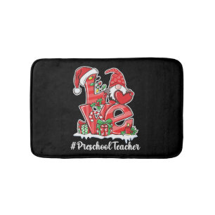 Love Preschool Teacher Gnome Kerstpyjama Badmat