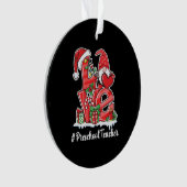 Love Preschool Teacher Gnome Kerstpyjama Ornament (voorkant)