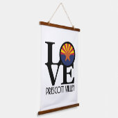 LOVE Prescott Valley Arizona Hangend Wandkleed (Gebogen)