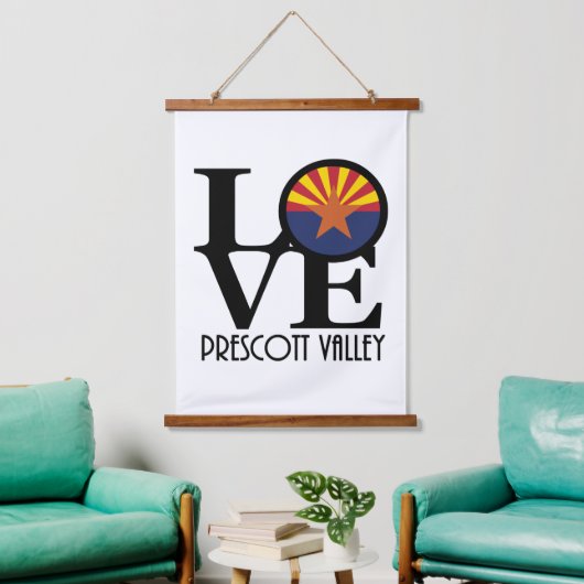 LOVE Prescott Valley Arizona Hangend Wandkleed (Woonkamer)
