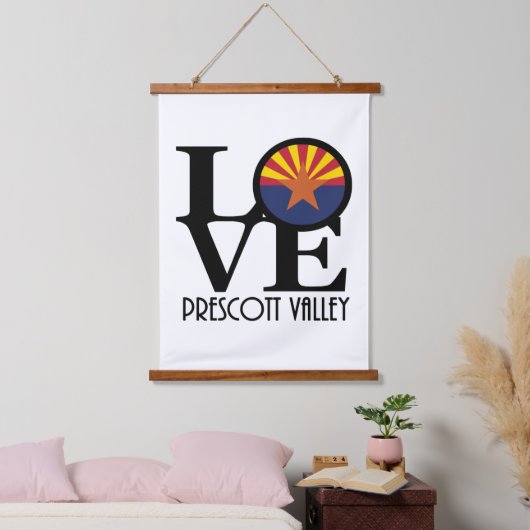 LOVE Prescott Valley Arizona Hangend Wandkleed (Slaapkamer)