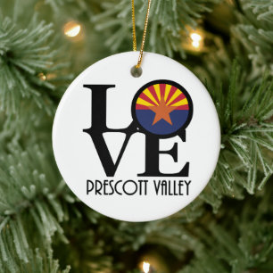 LOVE Prescott Valley Arizona Keramisch Ornament