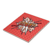 LOVE Pret Fun Retro Stripboek Pop Art Tegeltje (Zijkant)