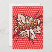 LOVE Pret Grappig Retro Stripboek Pop Art Kaart (Voorkant)