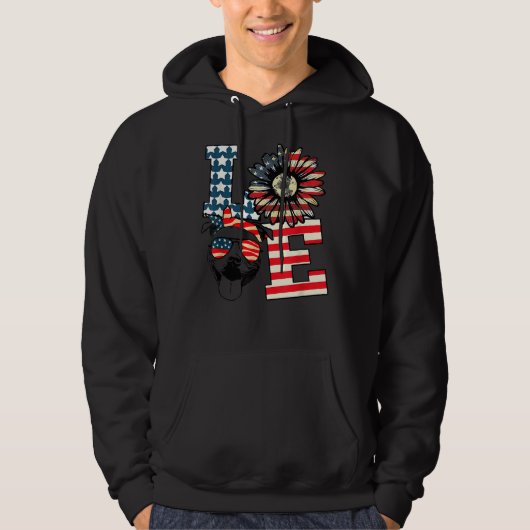 Love Pride Amerikaanse Onafhankelijkheidsdag 4 jul Hoodie (Voorkant)
