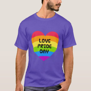 Love Pride Day paarse mannen T-shirt