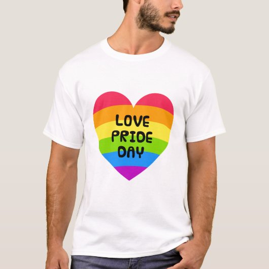 Love Pride Day wit mannen T-shirt (Voorkant)