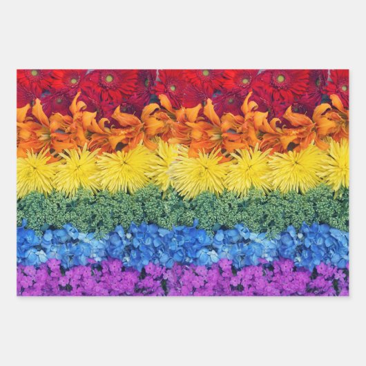 Love Pride Floral Wrapping Paper Sheet Set (Voorkant 3)