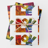 Love Pride Floral Wrapping Paper Sheet Set (In situ)