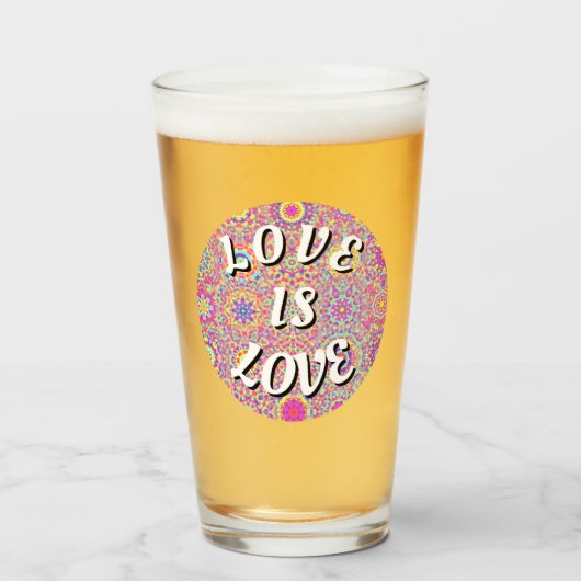 Love Pride Glas (Voorkant gevuld)