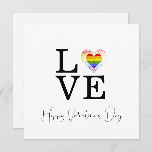 Love Pride Heart Happy Valentine's Day Script (Voorkant / Achterkant)