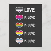 Love Pride LGBT Equal Rights Colorful Briefkaart (Voorkant)