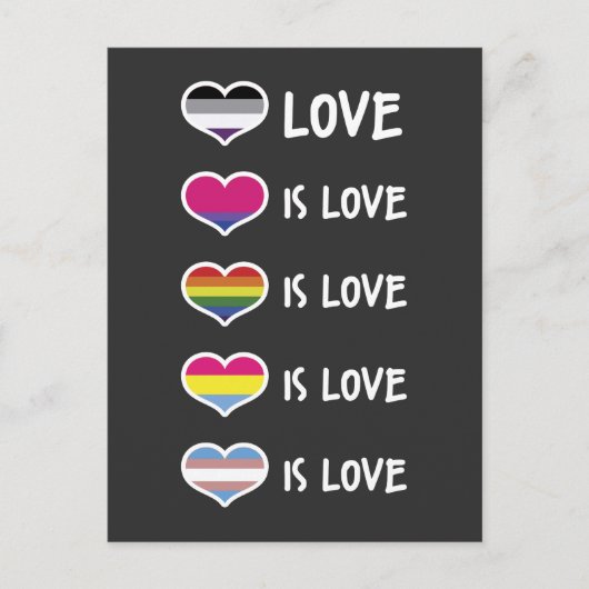 Love Pride LGBT Equal Rights Colorful Briefkaart (Voorkant)