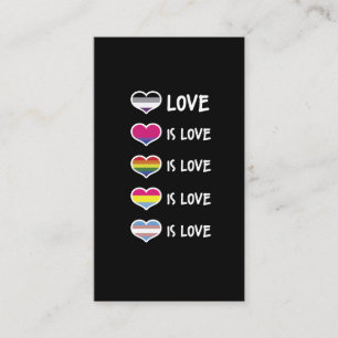 Love Pride LGBT Equal Rights Colorful Visitekaartje