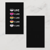Love Pride LGBT Equal Rights Colorful Visitekaartje (Voorkant / Achterkant)