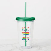 Love Pride LGBTQ Acryl Drinkbeker (Voorkant)
