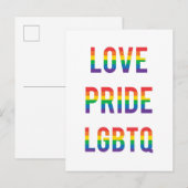 Love Pride LGBTQ Briefkaart (Voorkant / Achterkant)