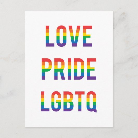 Love Pride LGBTQ Briefkaart (Voorkant)