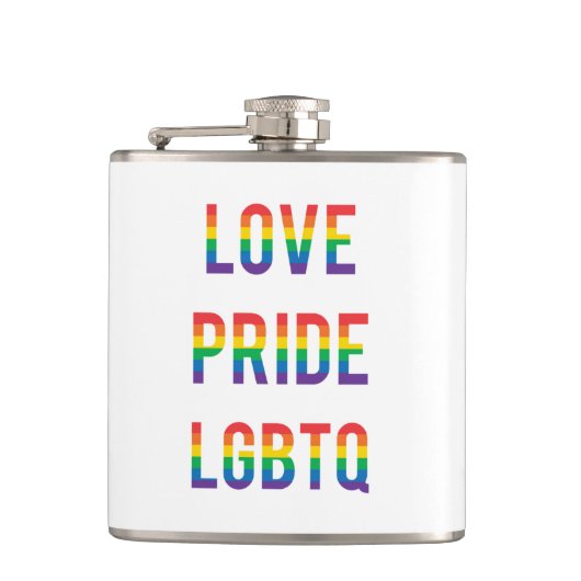 Love Pride LGBTQ Heupfles (Voorkant)