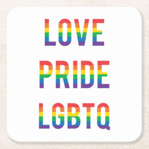 Love Pride LGBTQ Kartonnen Onderzetters