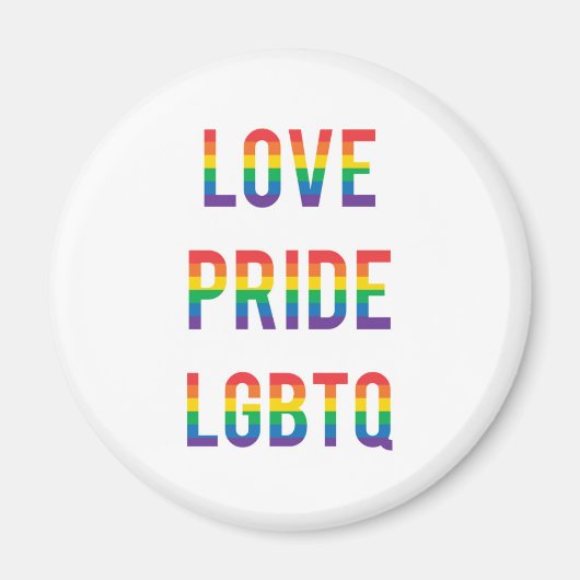 Love Pride LGBTQ Magneet (Voorkant)