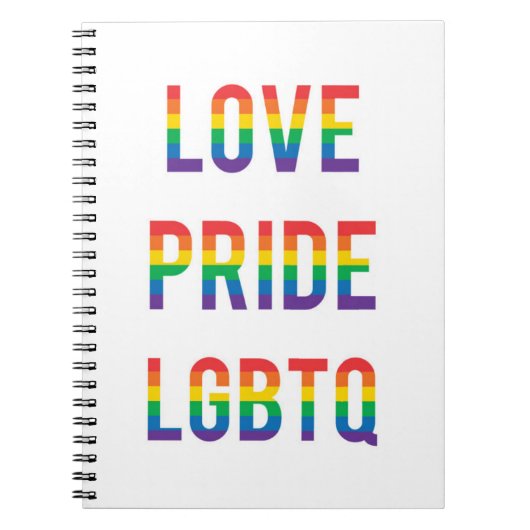 Love Pride LGBTQ Notitieboek (Voorkant)
