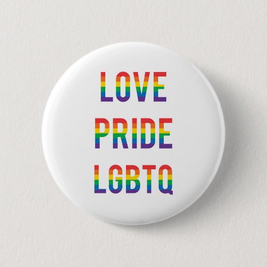 Love Pride LGBTQ Ronde Button 5,7 Cm (Voorkant)