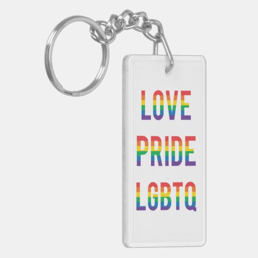 Love Pride LGBTQ Sleutelhanger (Voorkant Links)