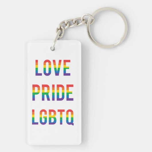 Love Pride LGBTQ Sleutelhanger (achterkant)