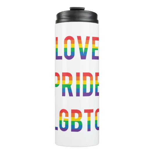 Love Pride LGBTQ Thermosbeker (Voorkant)