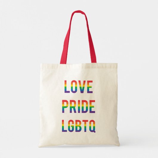 Love Pride LGBTQ Tote Bag (Achterkant)