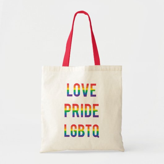 Love Pride LGBTQ Tote Bag (Voorkant)