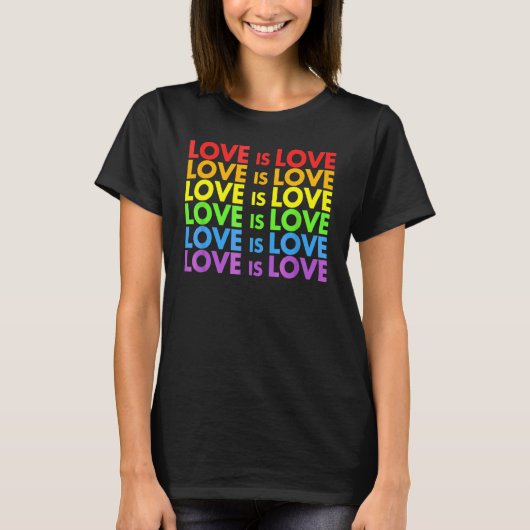 Love Pride March Rainbow Lgbt Equality T-shirt (Voorkant)