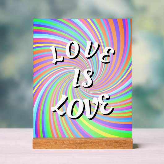Love Pride Phone Ring Stand Acryl Bord (Neutraal)