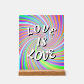 Love Pride Phone Ring Stand Acryl Bord (Voorkant)