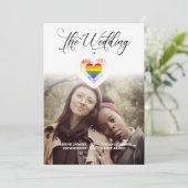 Love Pride Rainbow Heart LGBT Photo Kaart (Staand voorkant)